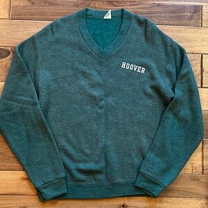 Vtg 70s Velva Sheen v neck school sweatshirt